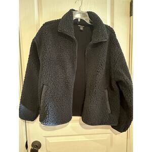 Athleta black medium fleece jacket